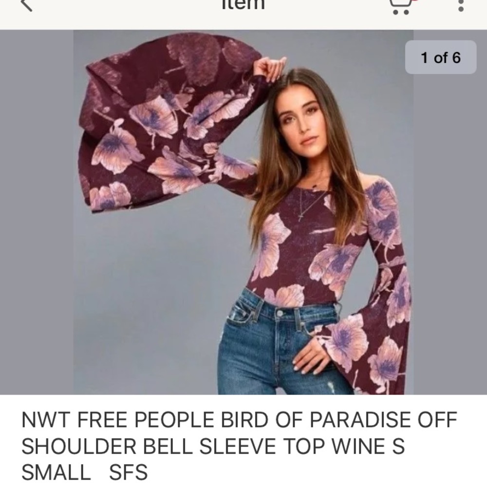 Free people bird of paradise top Small